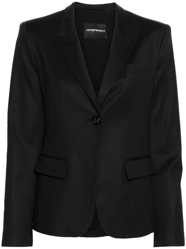 アウターその他 EMPORIO ARMANI Woman Blazer Blue EW001558TE10381 OB003 Emporio Armani single-breasted Blazer | Blue | FARFETCH