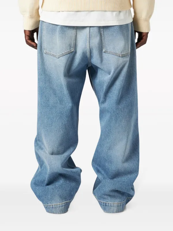 デニム・ジーパン 1989 STUDIO Jeans 1989 STUDIO Ripped wide-leg Jeans | Blue | FARFETCH
