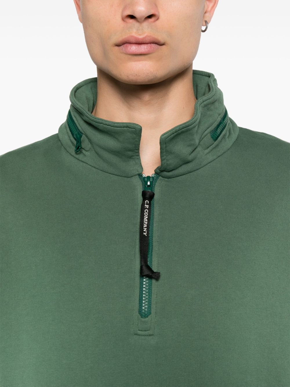 C.P. Company Katoenen hoodie met lens-detail Groen