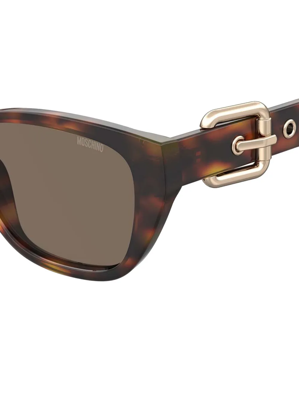 Moschino Eyewear Zonnebril met gesp Bruin