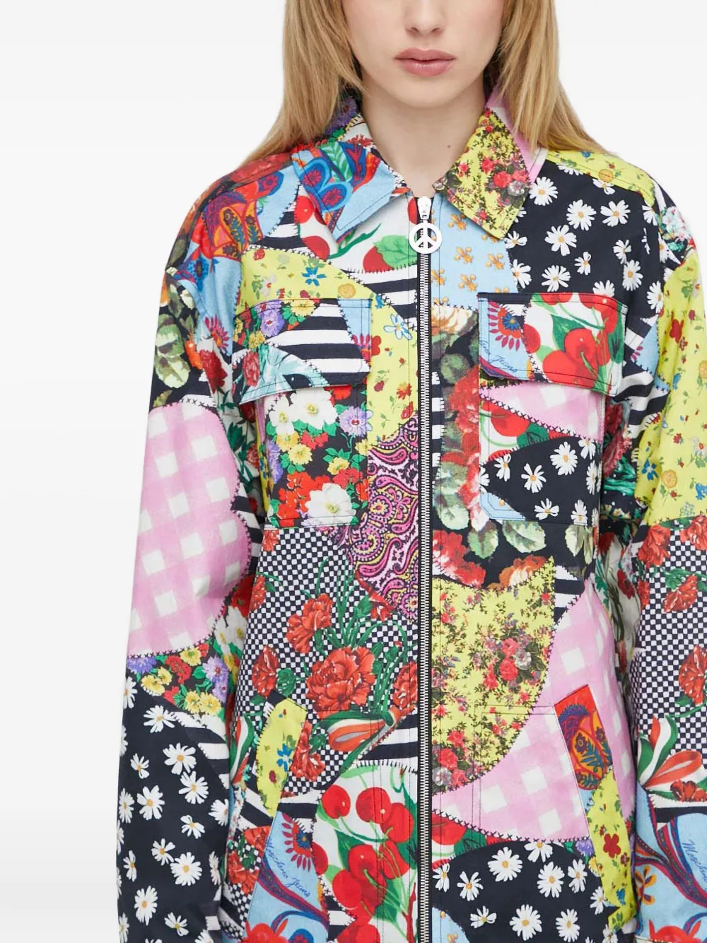 MOSCHINO JEANS Jack met patchwork Blauw