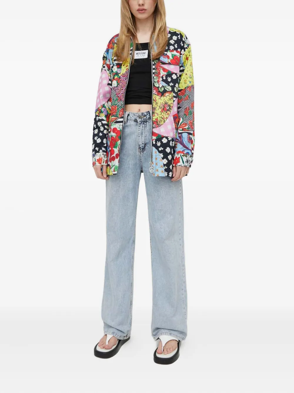 MOSCHINO JEANS Jack met patchwork Blauw