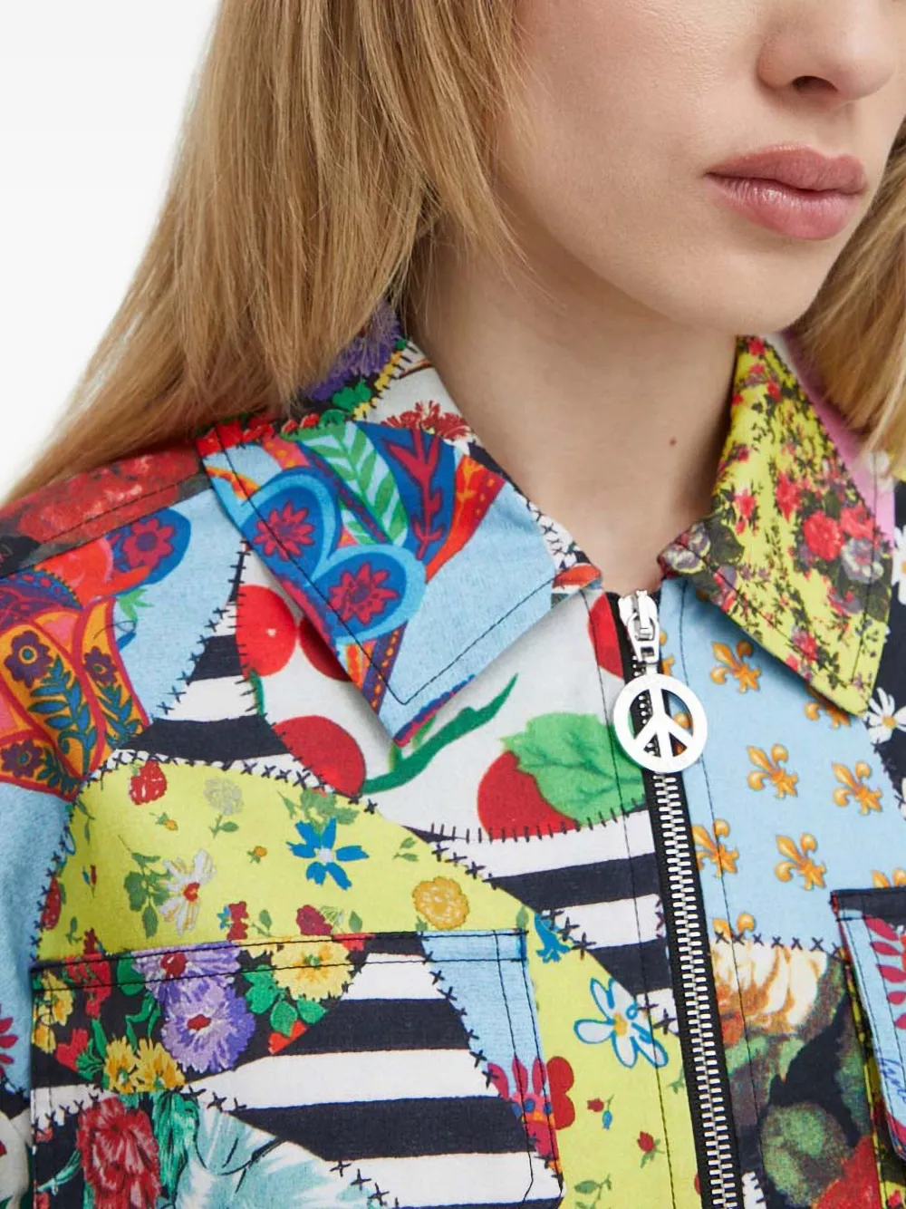 MOSCHINO JEANS Jack met patchwork Blauw