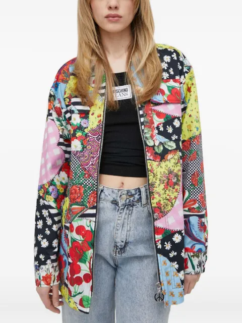 MOSCHINO JEANS chamarra con diseño patchwork