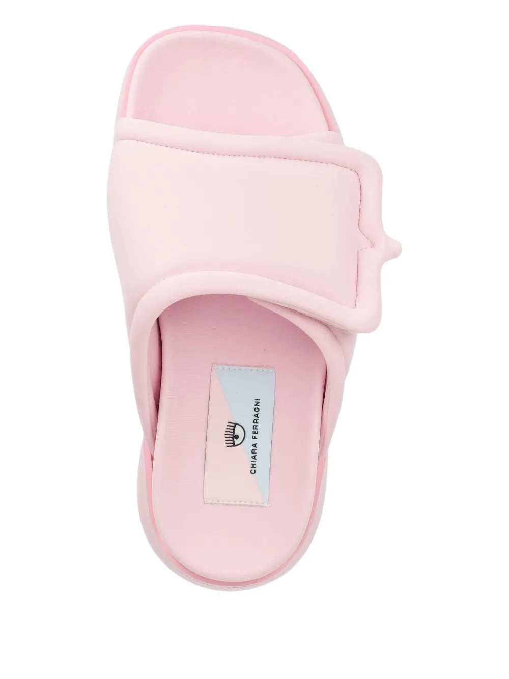Chiara Ferragni Platform Strap Slides In Pink