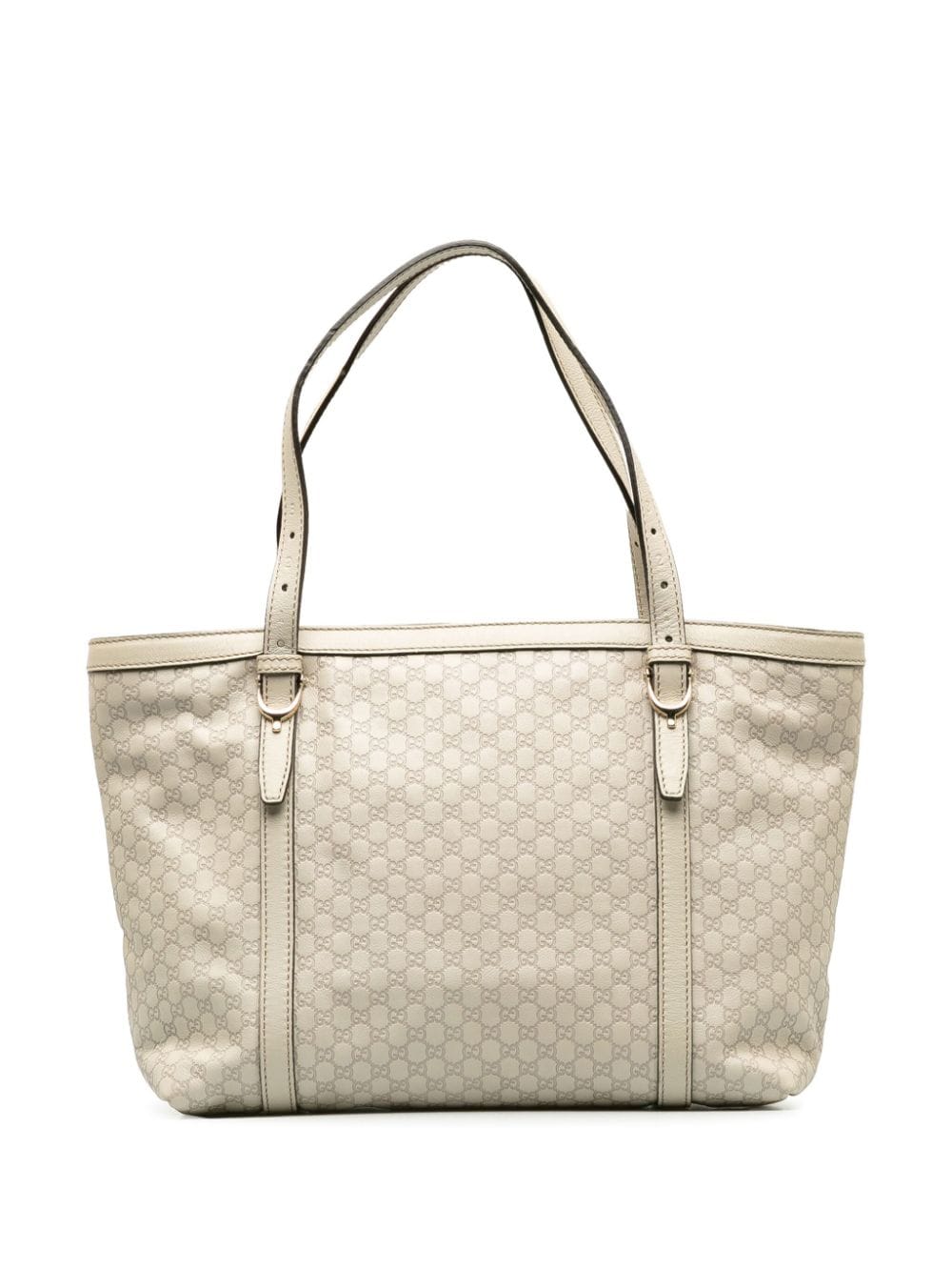 Pre-owned Gucci 2000-2015 Microssima Nice Tote Bag In White