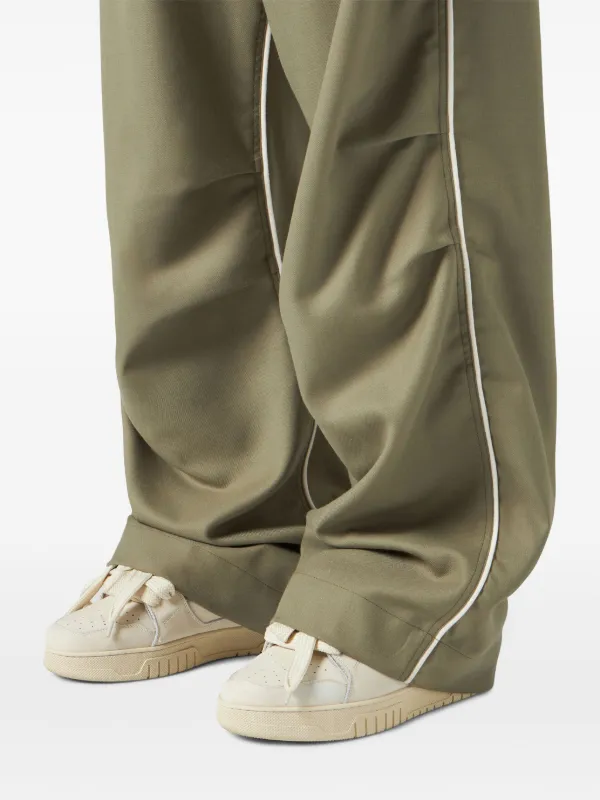 1989 STUDIO side-stripe wide-leg Trousers | Green | FARFETCH JO