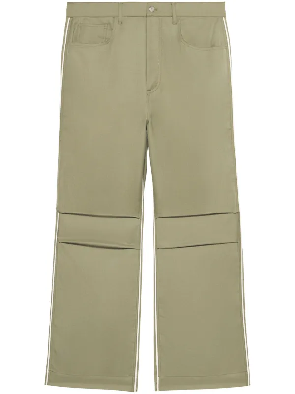 Vintage 80s Baggy High Waist Green Pants. Tapered Retro Moms