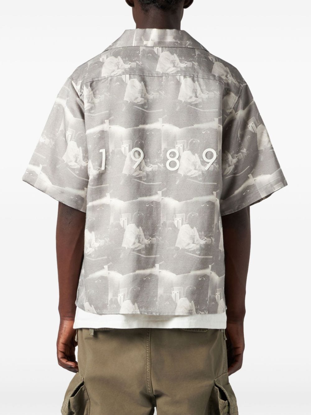 Shop 1989 Studio Graphic-print Short-sleeve Shirt In Grey