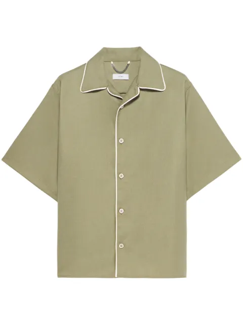 1989 STUDIO logo-print contrast-trim shirt