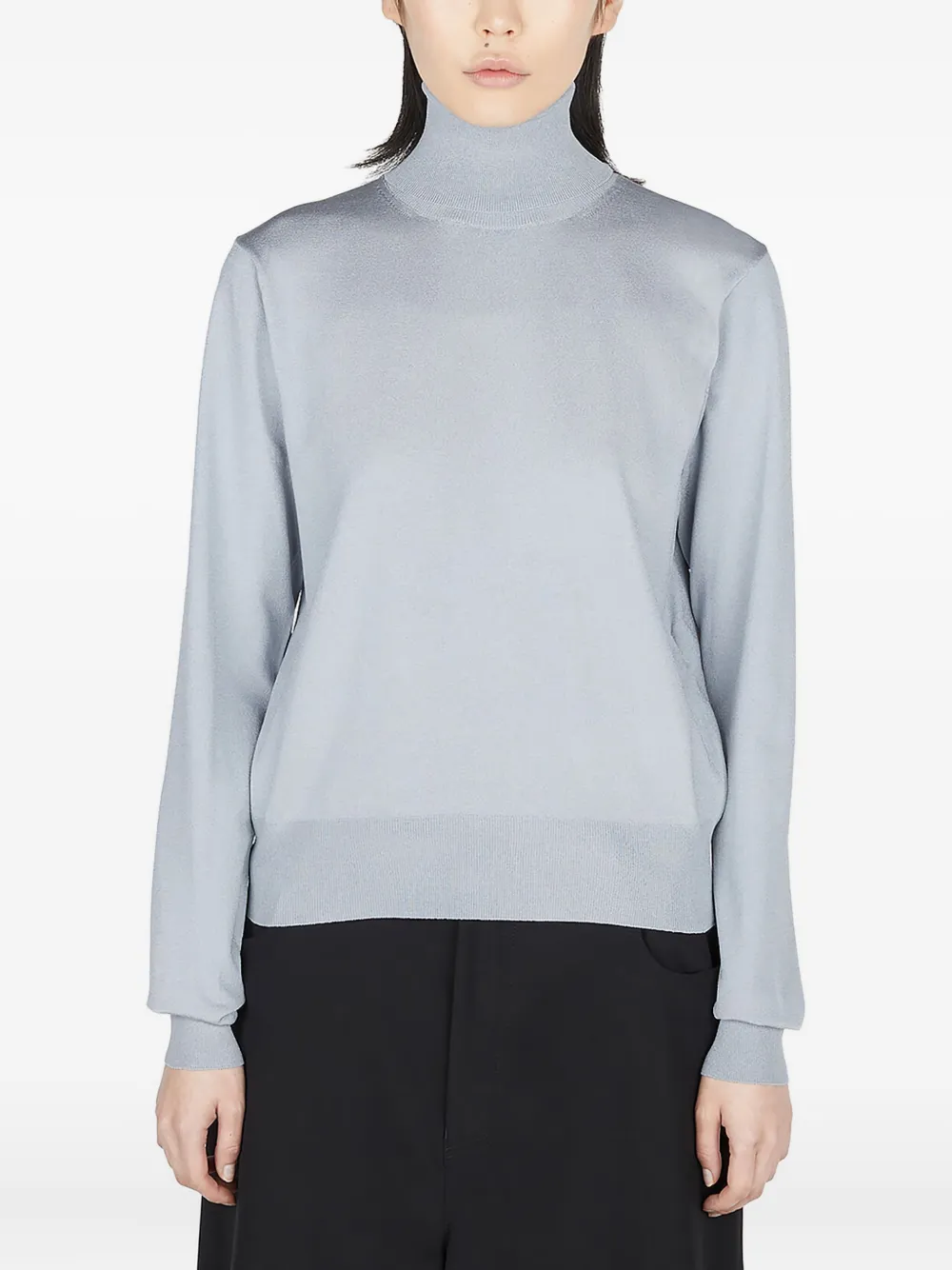 Balenciaga high-neck ribbed sweater Grijs