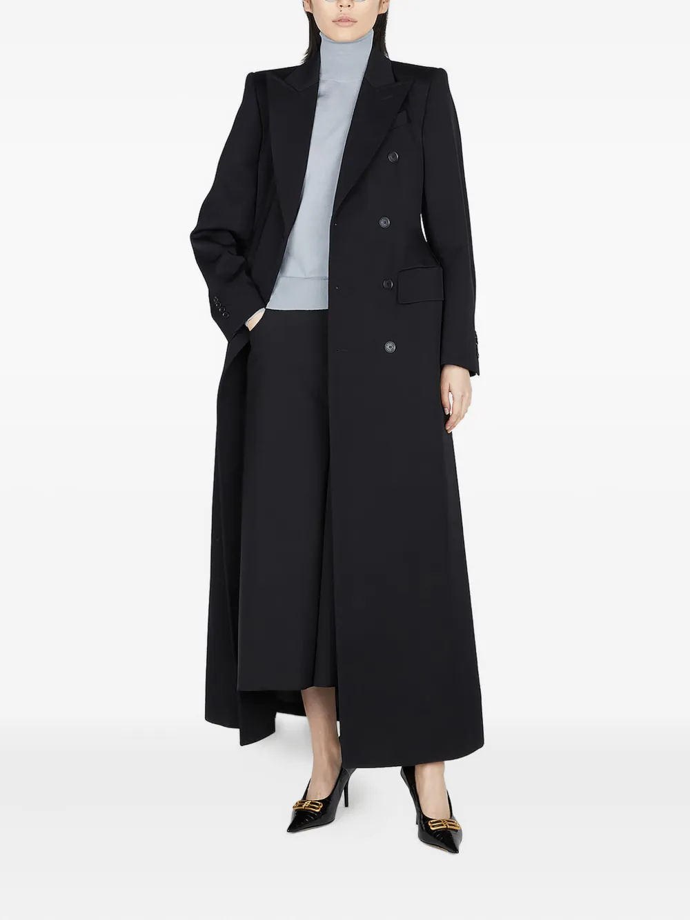 Balenciaga high-neck ribbed sweater Grijs