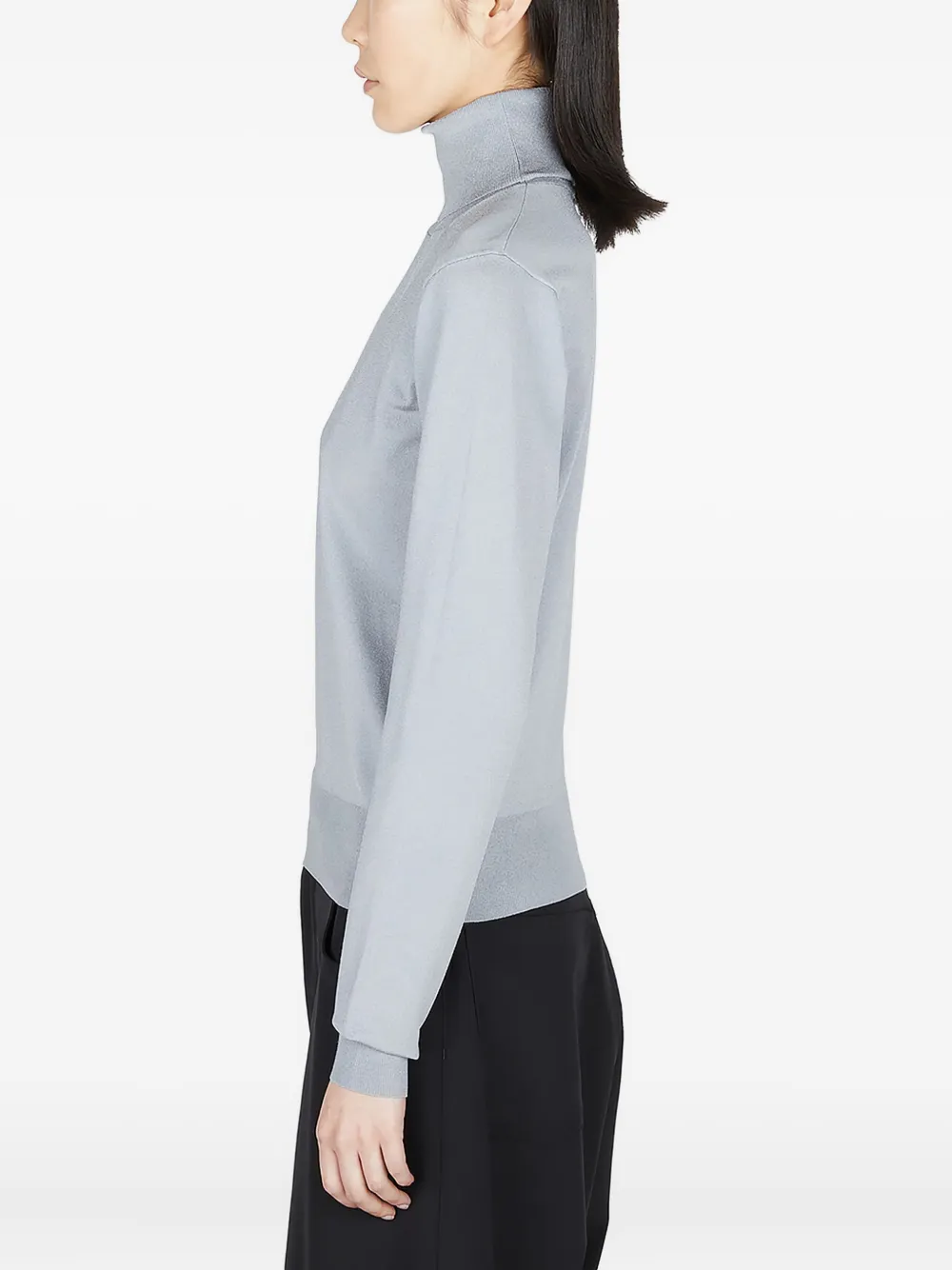 Balenciaga high-neck ribbed sweater Grijs