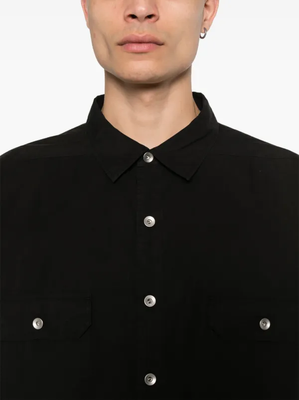 Rick Owens DRKSHDW long-sleeve Cotton Shirt | Black | FARFETCH