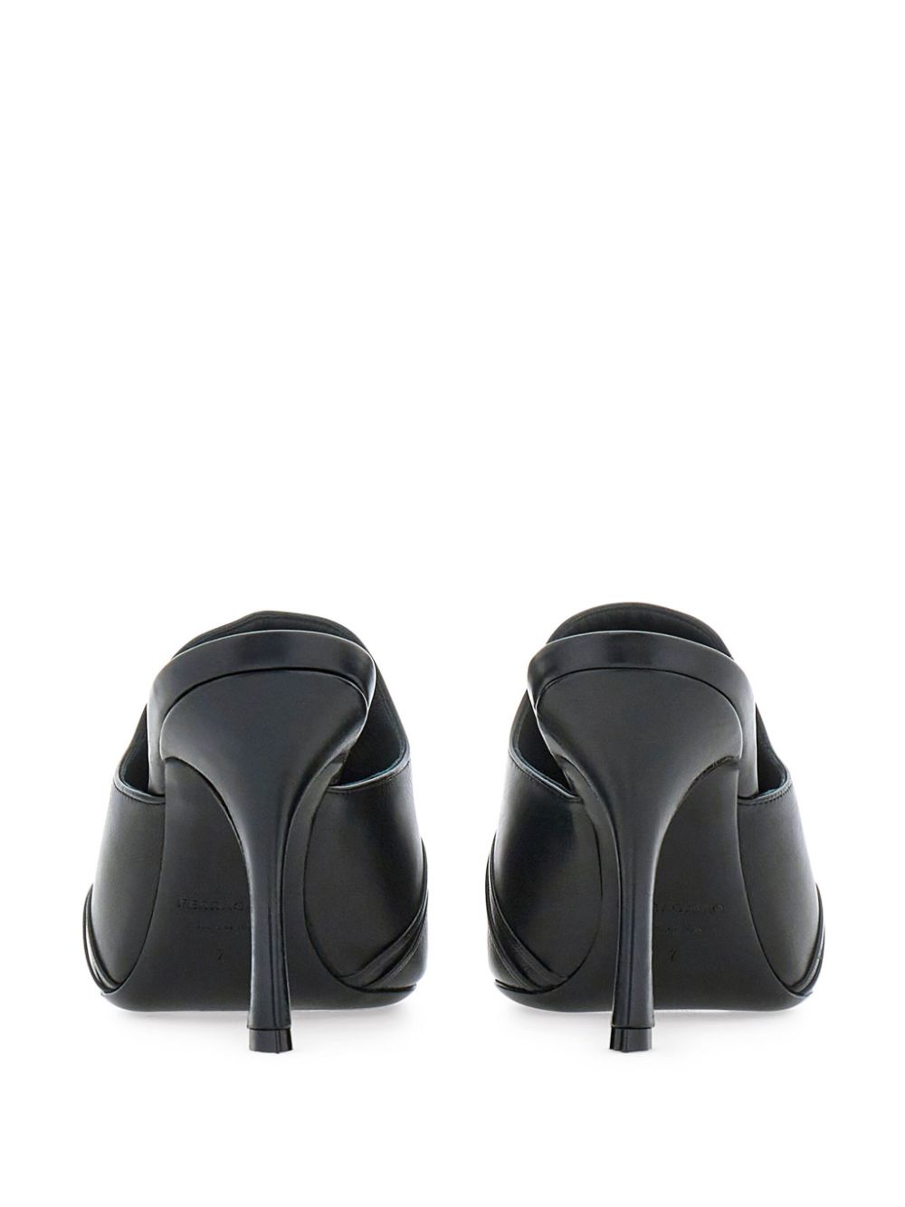 Ferragamo Gancini leather mules Black