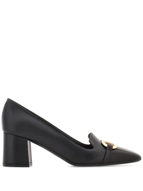 Ferragamo Gancini leather pumps