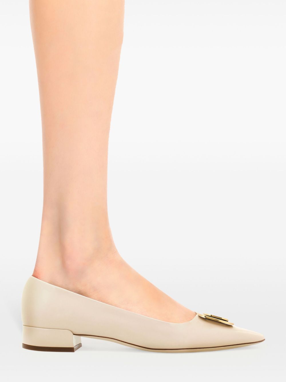 Ferragamo New Vara plate pumps Neutrals