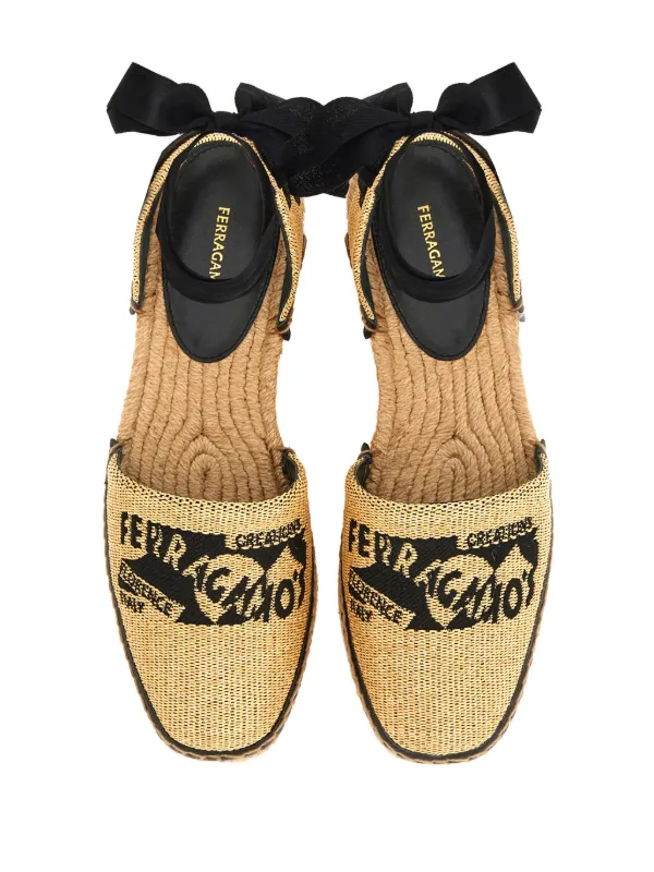 Ferragamo ロゴ エスパドリーユ | ニュートラル | FARFETCH JP