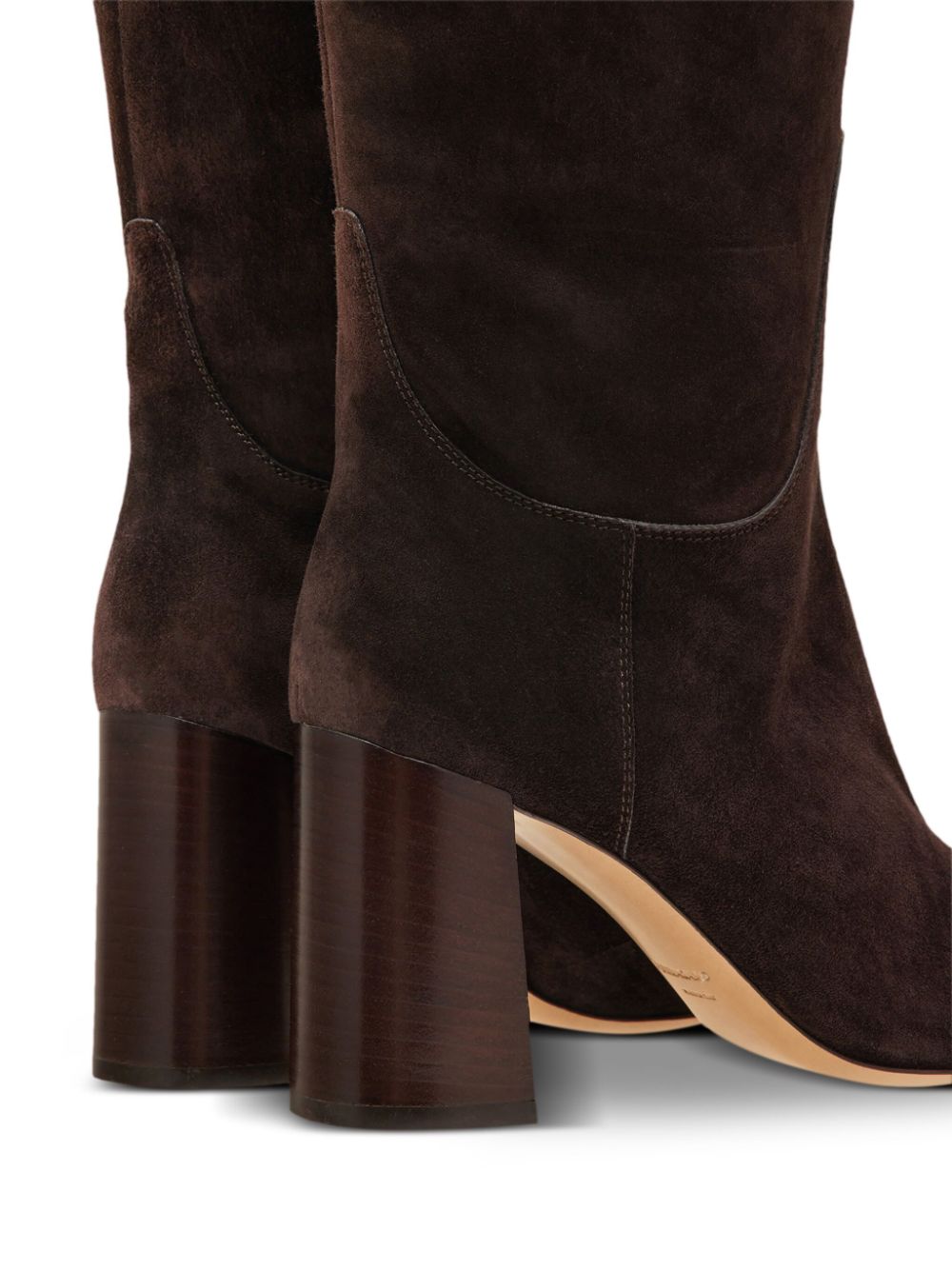 Ferragamo hug buckle below-the-knee boots Brown