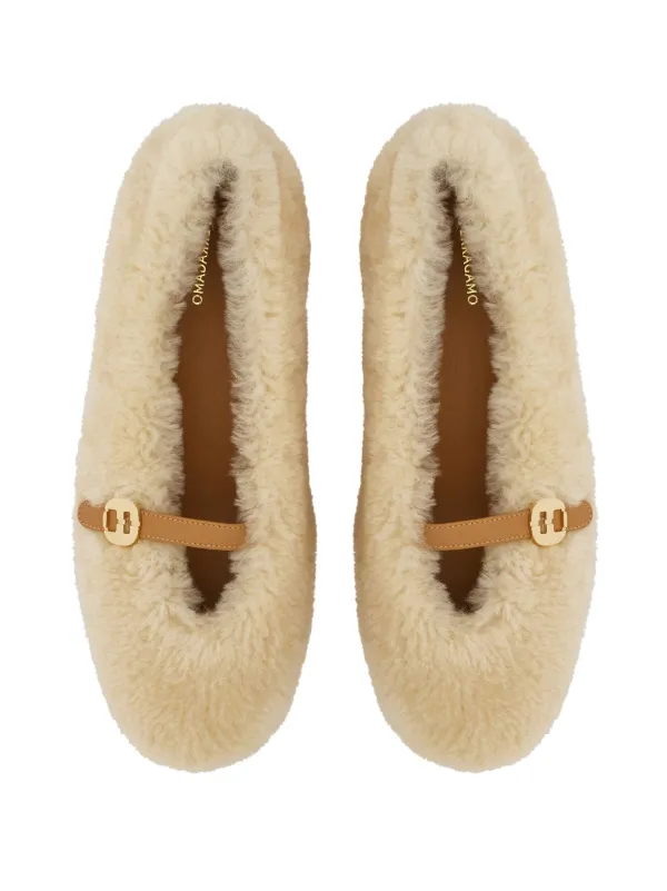 美品　Salvatore Ferragamo ホワイト フラットシューズ フェラガモ 公式サイト | レディース バレエシューズ