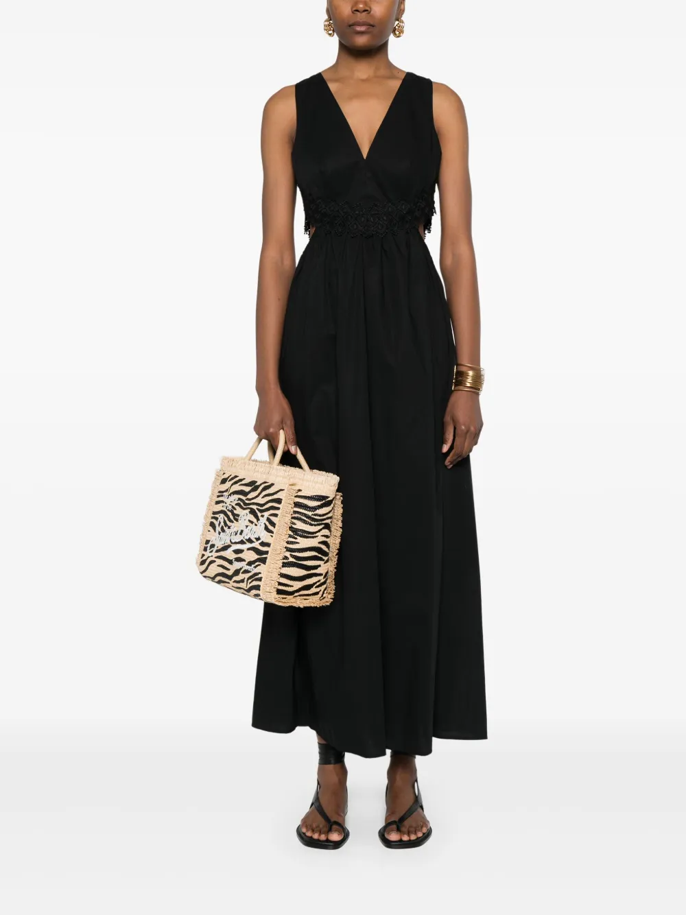 TWINSET cut-out dress - Zwart