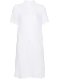 120% Lino short-sleeve linen shirtdress - White