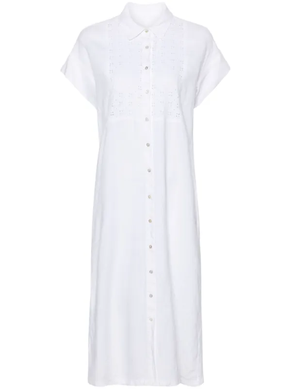 chinese dress ladies Linen Shirt Dress Safari Soft Fade / L/46