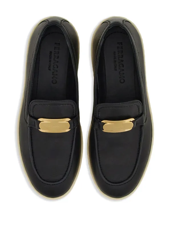 Ferragamo New Vara Buckle Loafers | Black | FARFETCH