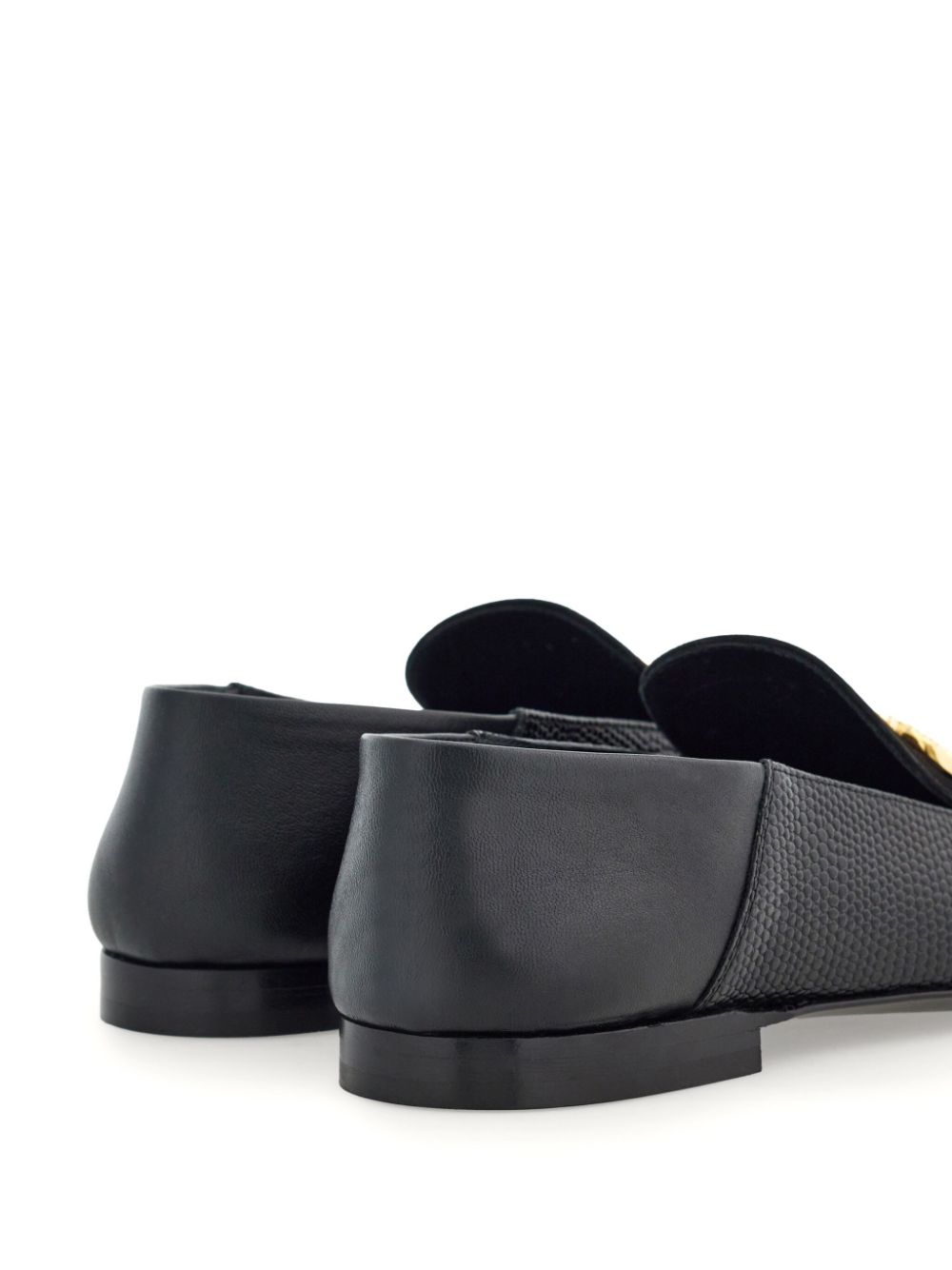 Ferragamo Gancini-embellished loafers Black