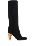 Ferragamo Cage suede knee-high boots - Black