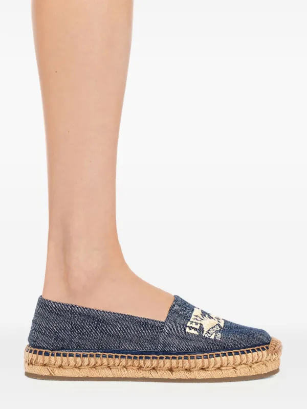 FERRAGAMO フェラガモエスパドリーユデニム23.5cm Ferragamo ロゴ デニム エスパドリーユ | ブルー | FARFETCH JP