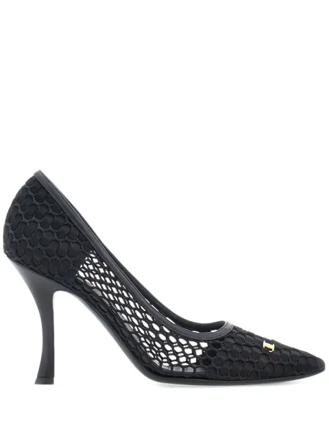 Ferragamo 95mm Vara-appliqué slingback pumps