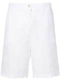 120% Lino mid-rise linen shorts - White