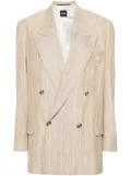 BOSS pinstriped double-breasted blazer - Neutrals