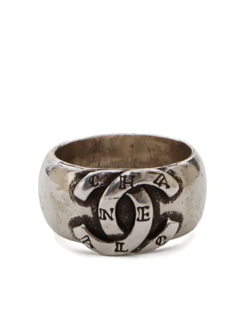 CHANEL Pre-Owned 2000 CC silver-plated ring