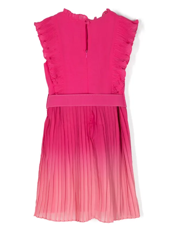 MARLO Isla Pleated Dress Pink FARFETCH AO