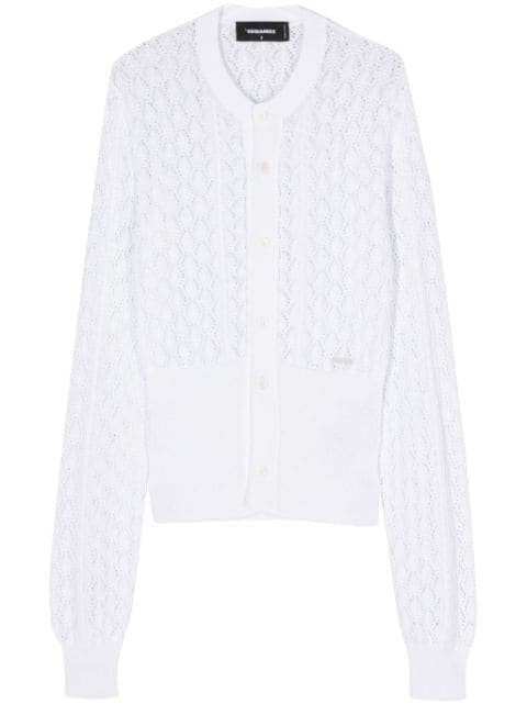 Dsquared2 open-knit cotton cardigan