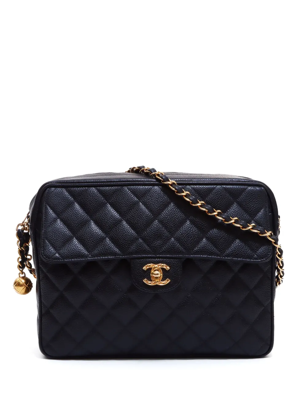 CHANEL Pre-Owned 1985-1993 CC diamond-quilted camera bag – Black