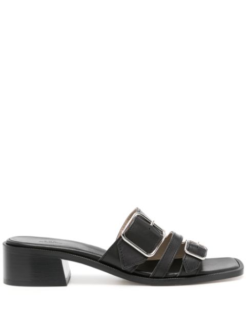 A.P.C. Aly A Talon 50mm leather mules Women