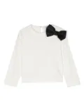 Monnalisa bow-detail top - White