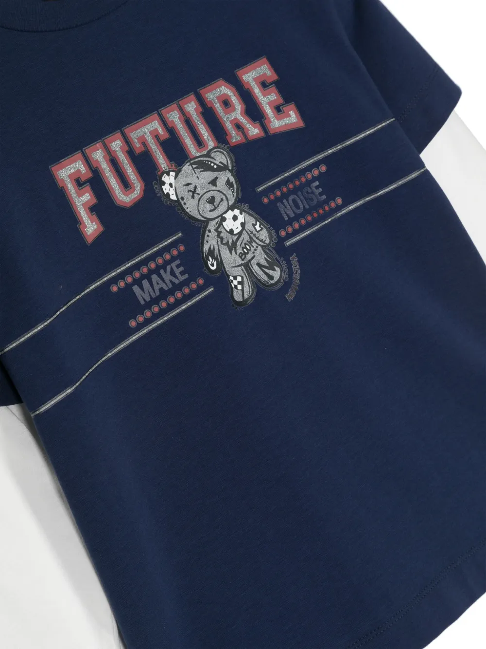 Monnalisa T-shirt met grafische print Blauw