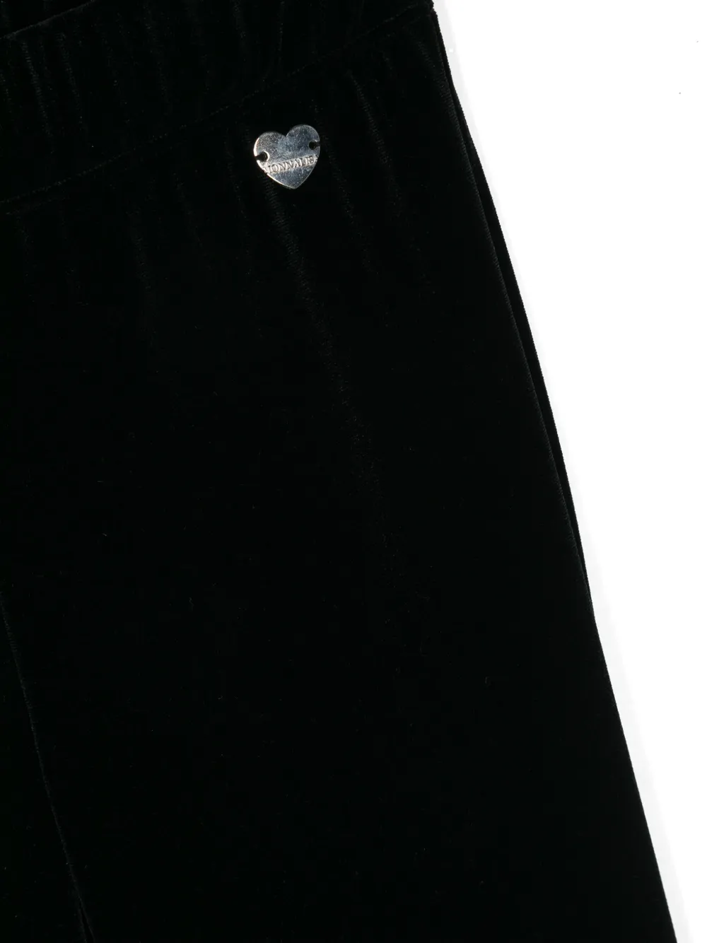 Monnalisa Fluwelen flared broek Zwart