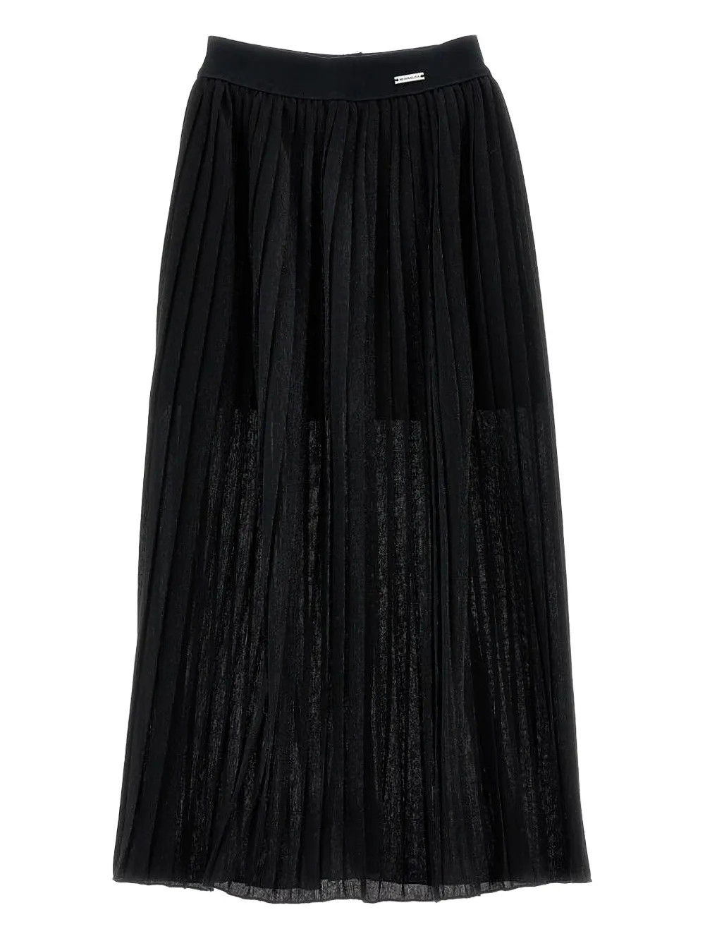 Monnalisa pleated elastic-waistband skirt | Black | Image 1