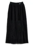 Monnalisa pleated elastic-waistband skirt - Black