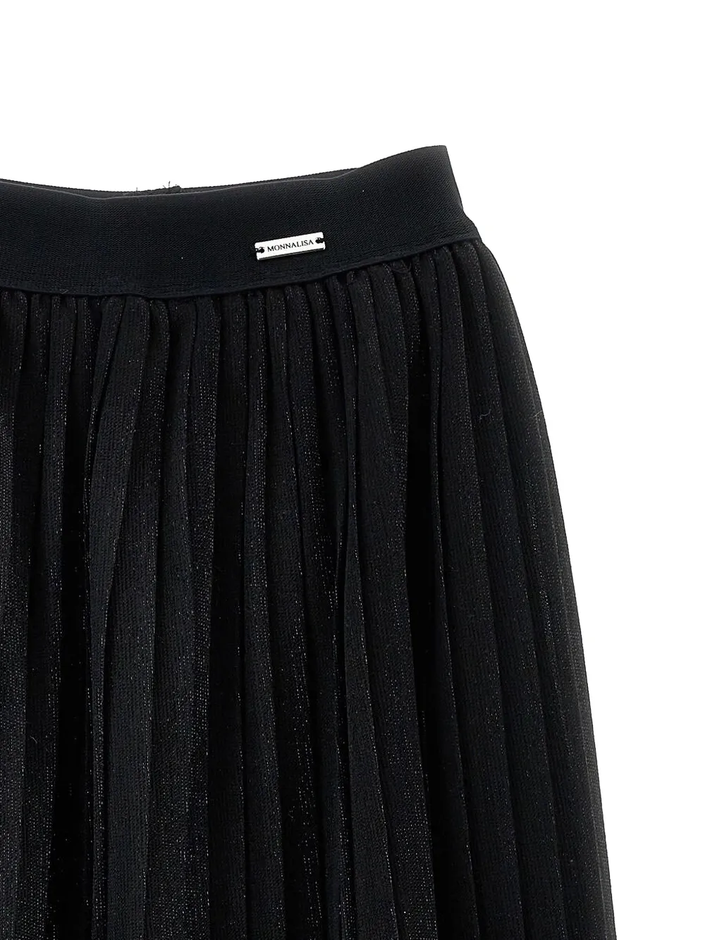 Monnalisa Plooirok met elastische tailleband Zwart