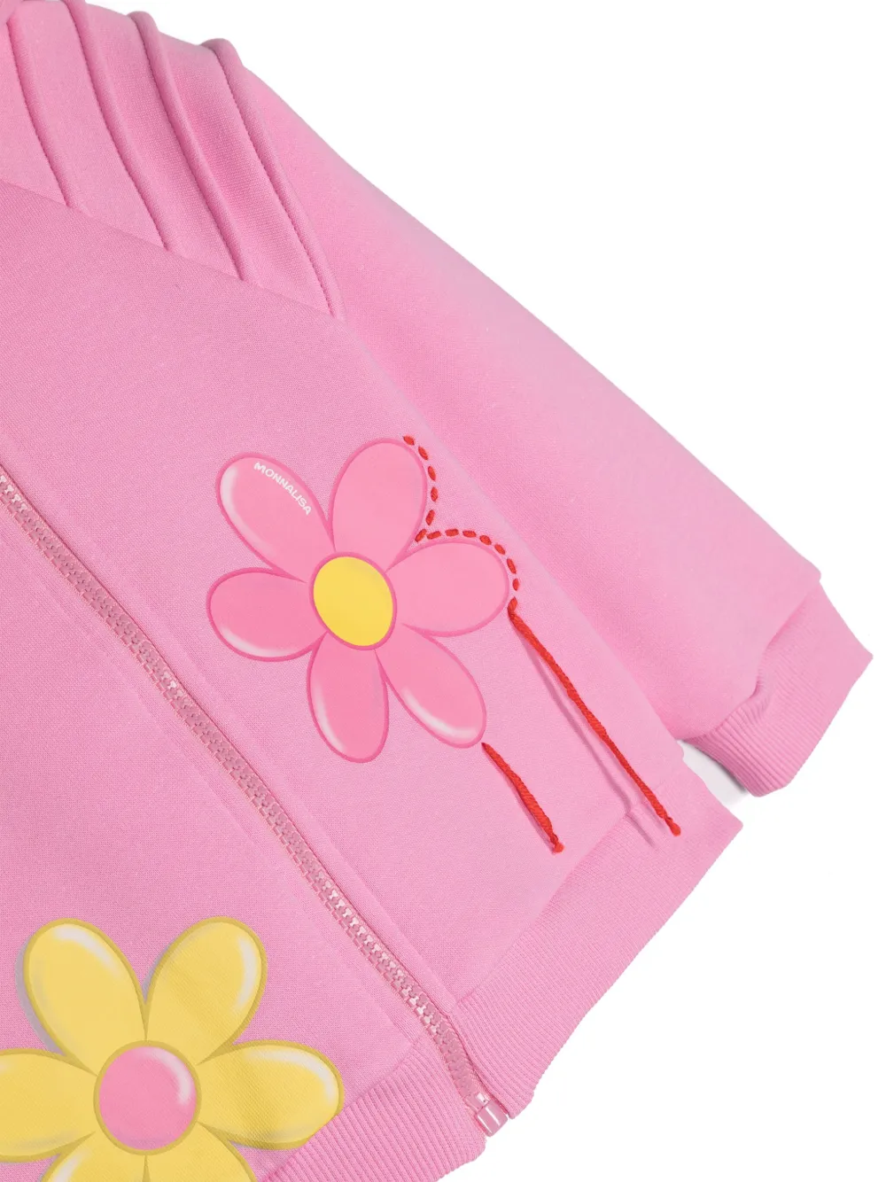 Monnalisa Hoodie met bloemenprint Roze