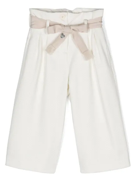 Monnalisa polka dot wide-leg trousers