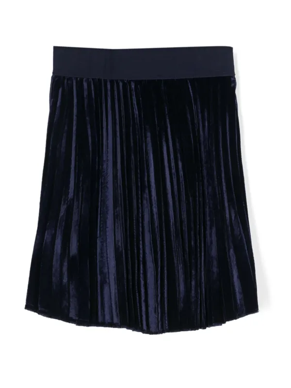 Monnalisa high-waist Pleated Skirt Blue FARFETCH IN