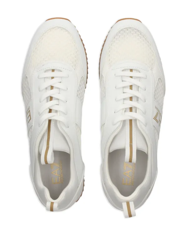 スニーカー EA7 X8X094 XK239 LOGO-PRINT MESH-PANELLING Sneakers EA7 EMPORIO ARMANI X8X094-XK239 trainers Black | Dressinn