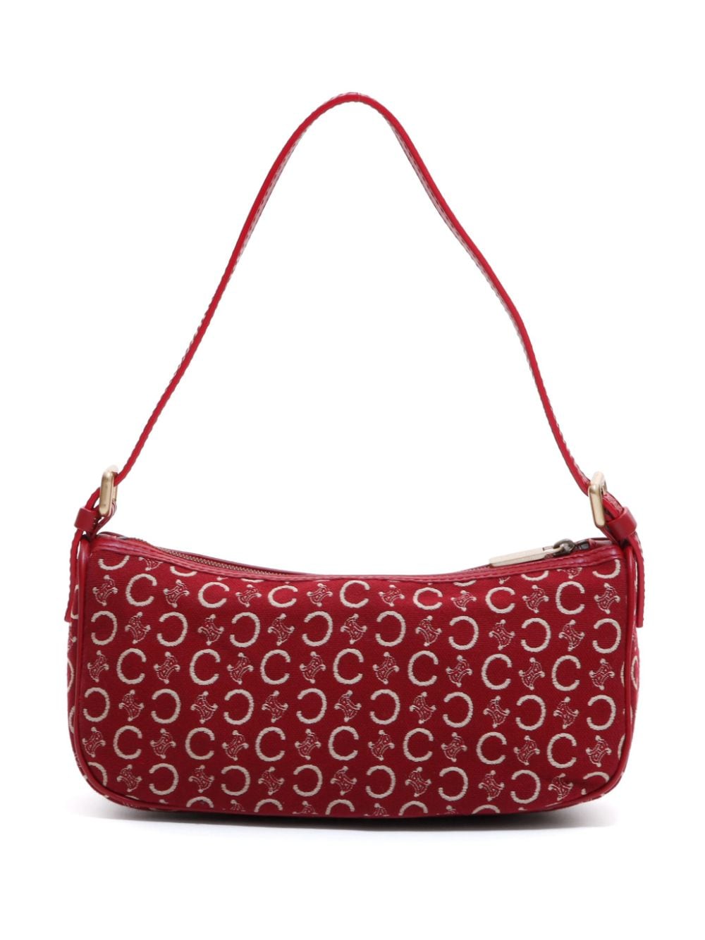 Céline Pre-Owned C Macadam zipped shoulder bag - Rood